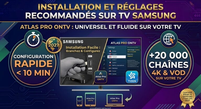 Atlas Pro ONTV sur TV Samsung installation